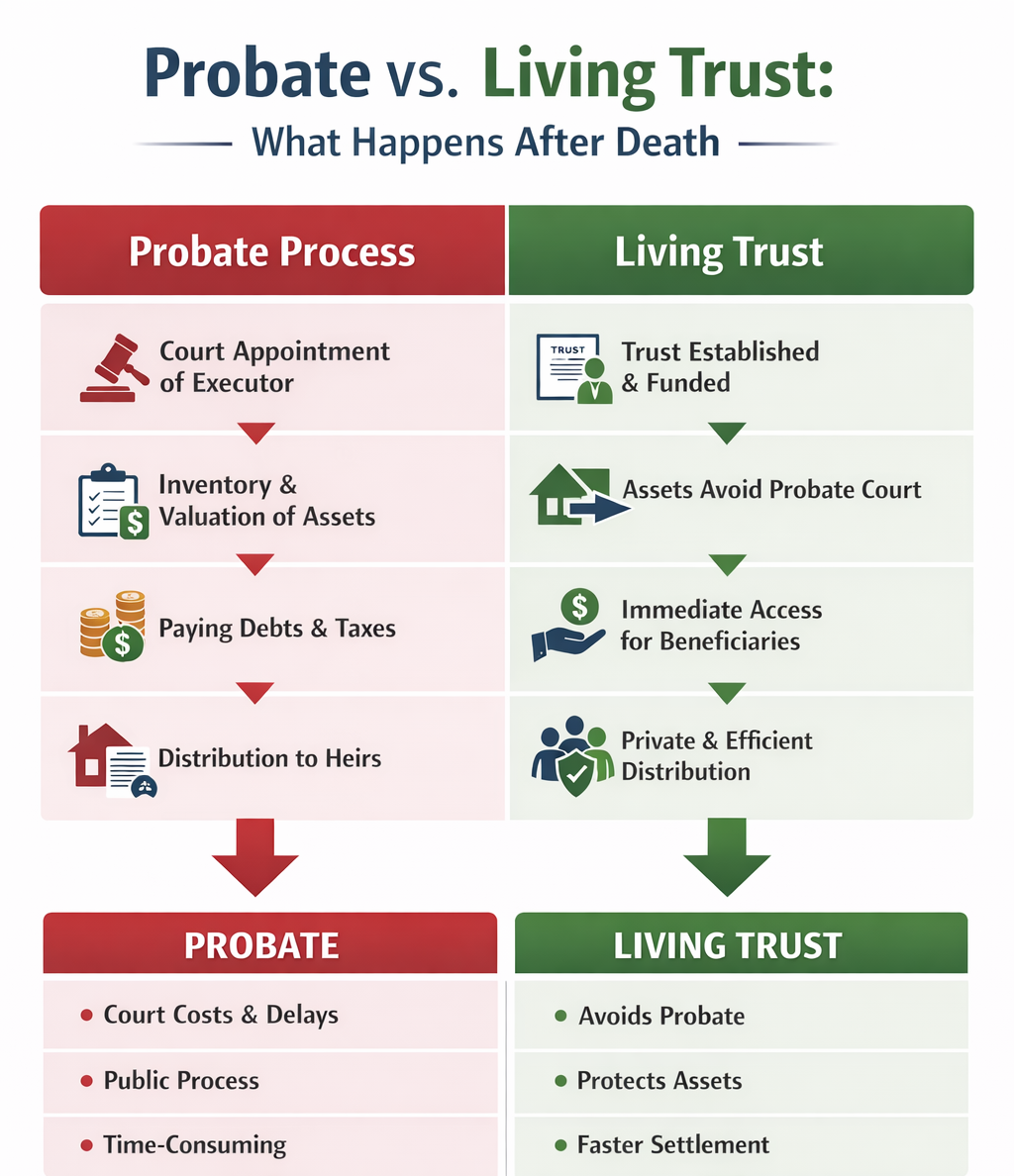 Probate versus living trust estate planning Missouri